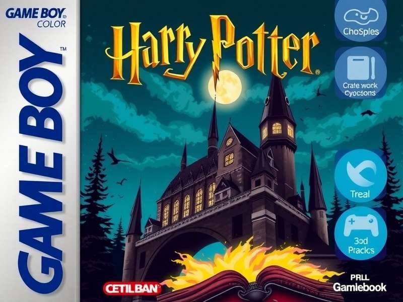 Harry Potter Game Boy Color gameplay screenshot showing top-down view