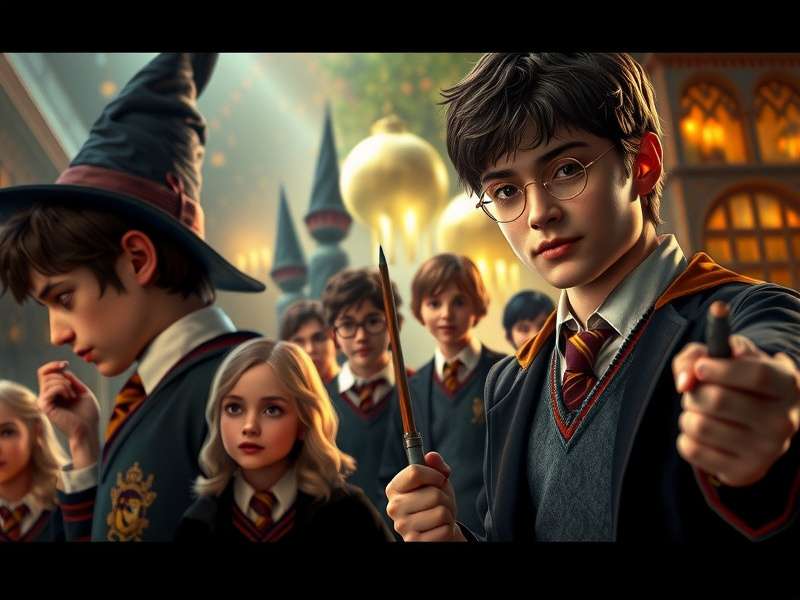 Hogwarts Castle in Harry Potter Game HD with stunning lighting and detail