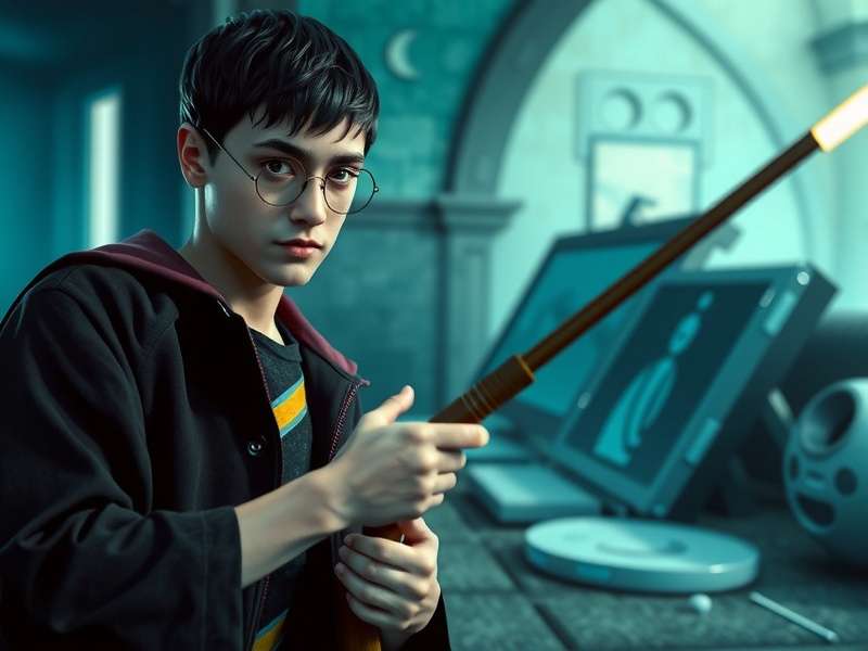Mysterious magical book with glowing runes from the new Harry Potter game trailer