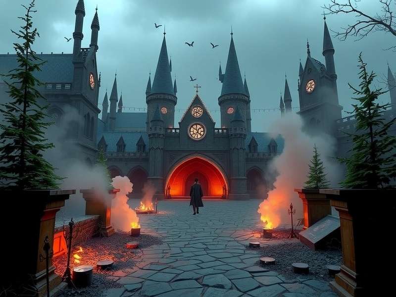 Screenshot of the free online Harry Potter Horcrux Hunt game showing a wizard duelling a Dementor