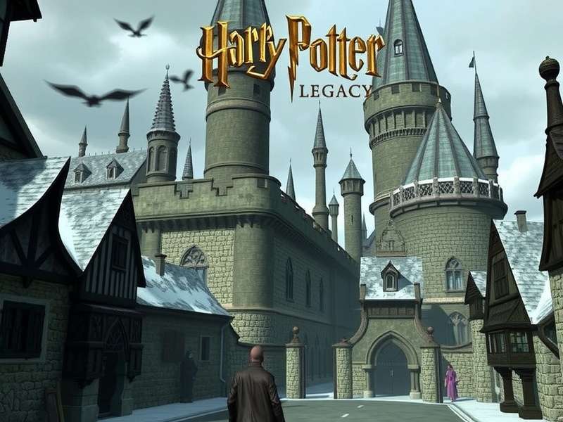 Hogwarts Legacy PC gameplay screenshot showing a wizard casting spells