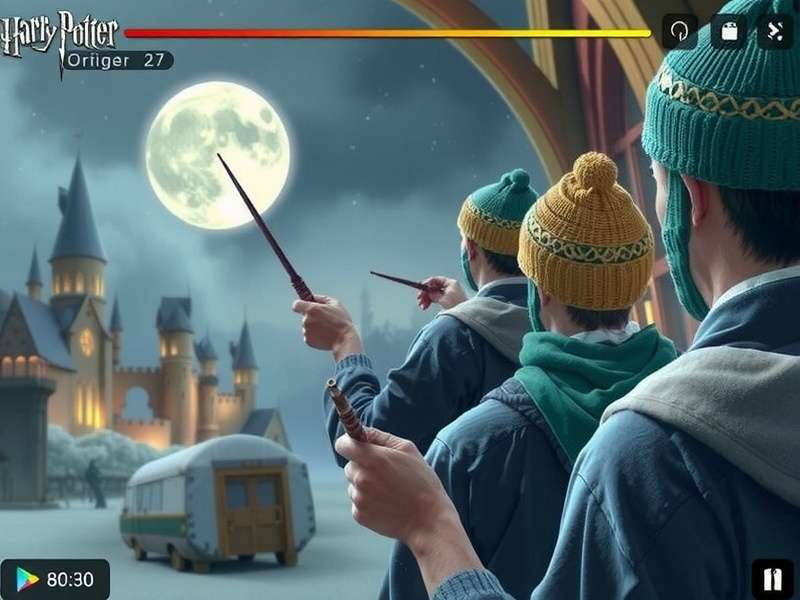 Mobile phone displaying Harry Potter Magic Awakened game interface