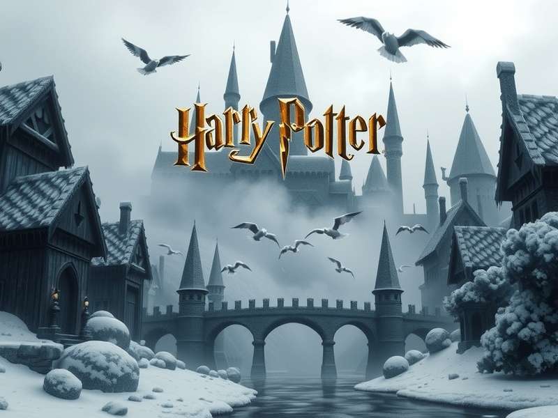 Hogwarts Legacy Game Cover Art showcasing a wizard overlooking Hogwarts