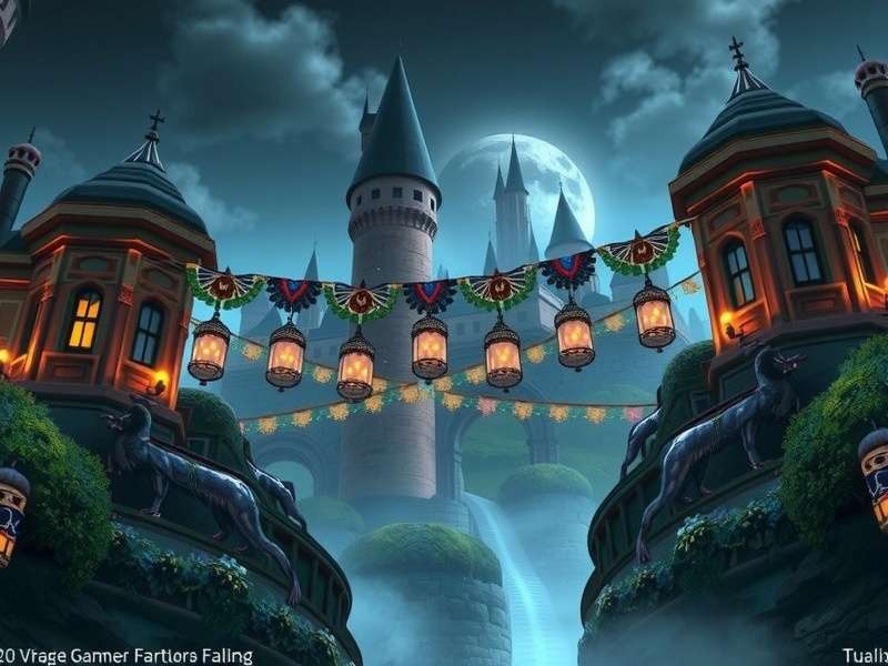 Screenshot of a Harry Potter online RPG showing spell casting and Hogwarts scenery