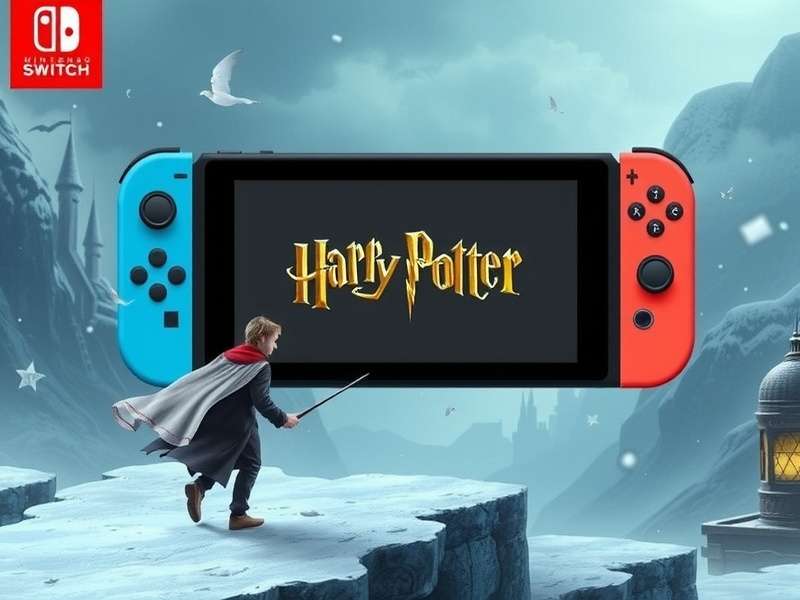 Harry Potter Game on Nintendo Switch showing Hogwarts castle and characters