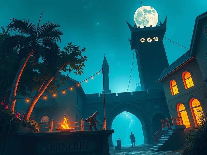 Hogwarts Legacy gameplay showing spell casting in a detailed environment