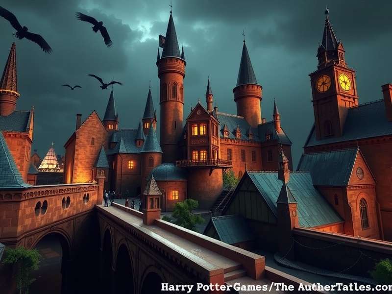 A mystical gaming setup with Harry Potter themed controller and books