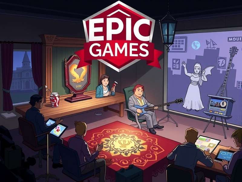 Hogwarts Legacy game artwork showcasing a student on a broom with Hogwarts castle in the background on Epic Games Store