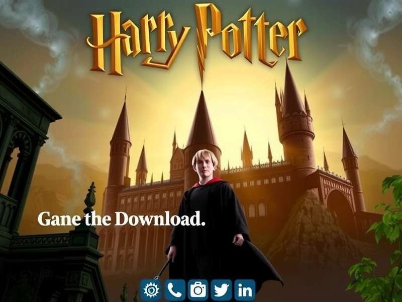 Hogwarts Castle illuminated at night with magical atmosphere