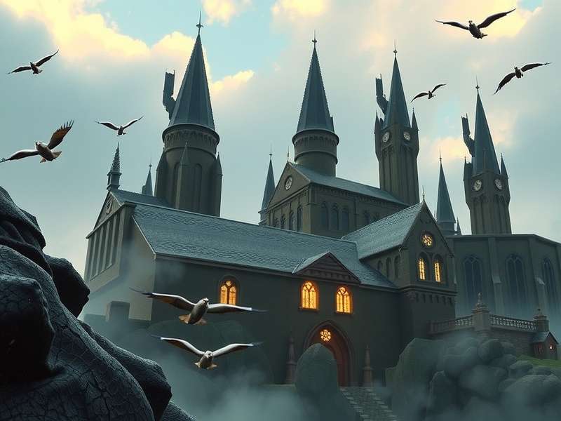 Grand Staircase of Hogwarts in Hogwarts Legacy game, showcasing stunning magical architecture