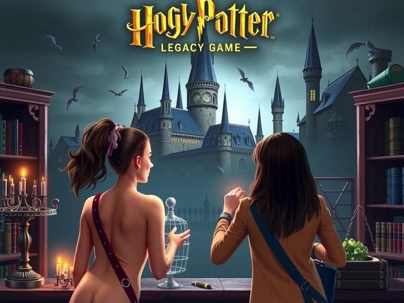 Player character casting multiple spells in combat against a troll in Hogwarts Legacy