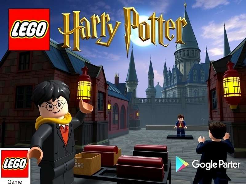 New Lego Harry Potter Game Concept Art showing Hogwarts Castle built from Lego bricks