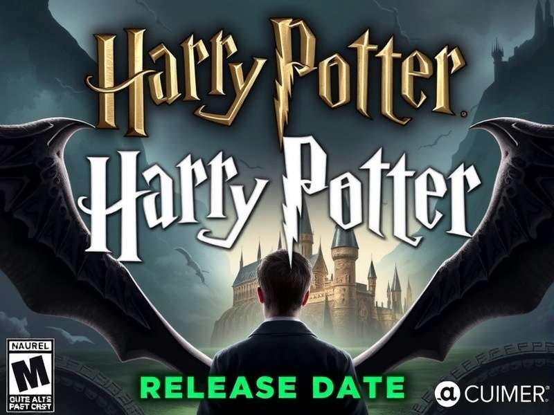 Hogwarts castle at night with magical aura