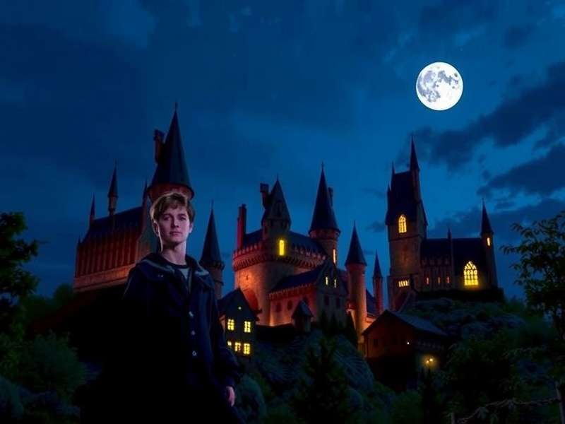 Hogwarts Legacy setting in the 1890s — a stunning view of Hogwarts Castle under a twilight sky
