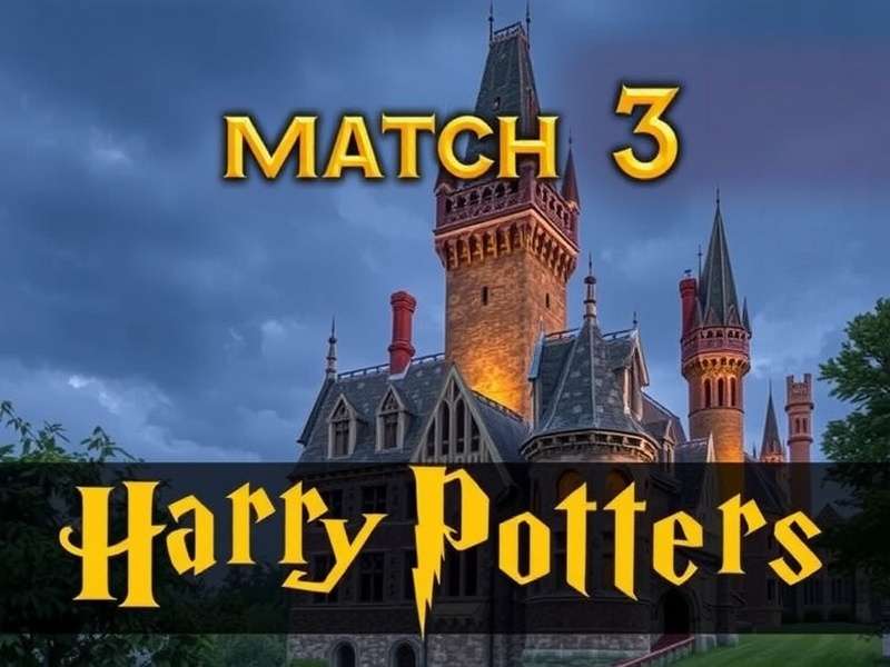 Harry Potter Games Online Free Match 3 – magical puzzle gameplay scene with Hogwarts backdrop