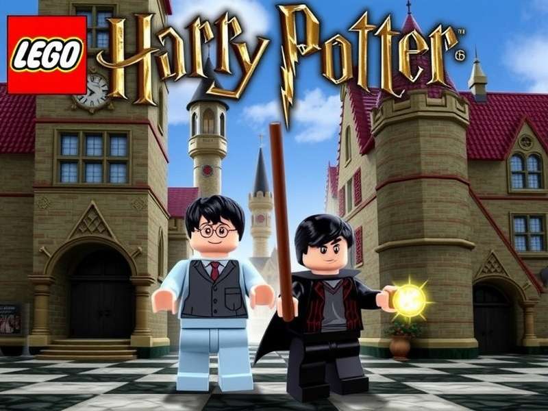 Lego Harry Potter game scene with magical bricks and characters